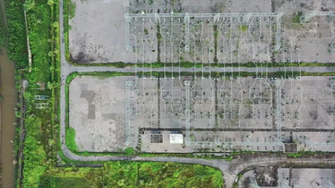 Top view of electrical power station. Stock Footage 246955041