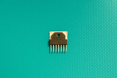 Top view of an electronic component, such as a microchip Foto stock