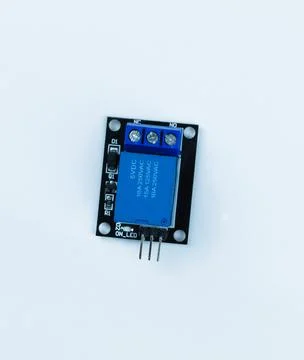 Top view of electronic components such as PCB Stock Photos