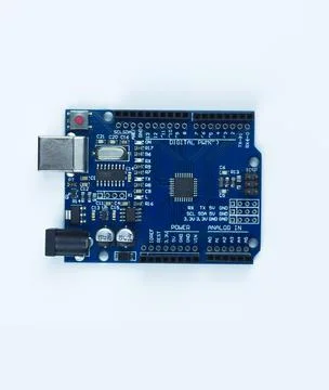 Top view of electronic components such as PCB Stock-Fotos