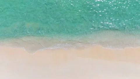 Top view empty and clean beach. Stock Footage 156554608
