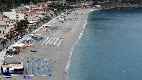 Top view of empty beach- End of Summer Vídeos de archivo 81171979