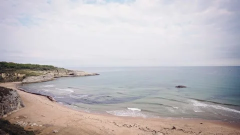 A top view of the empty beach Stock Footage 220352575
