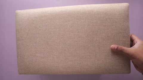 Top view of empty box on table Stock Footage 169639797