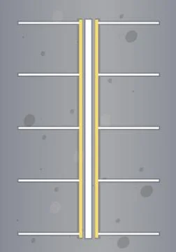 Top view of empty car park space Illustrazione stock