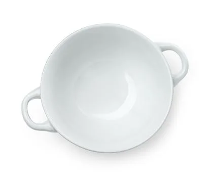 Top view of empty ceramic soup bowl Stock Photos