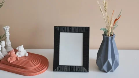 Top view of empty frame on table Stock Footage 251935366