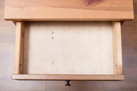 Top view of empty open drawer top view of empty open drawer of nightstand ... Stock Photos
