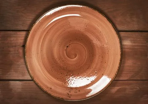 Top view of a empty plate Stock Photos