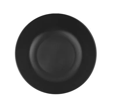 Top view of empty plate on white background Stock Photos