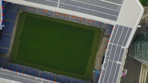 Top view of the empty St. Jakob-Park Stadium,Basel Stock Footage 120967323