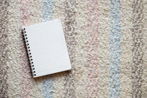 Top view of emtpy notepad, copy space 库存照片