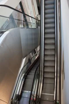 Top view of an escalator Stock Photos