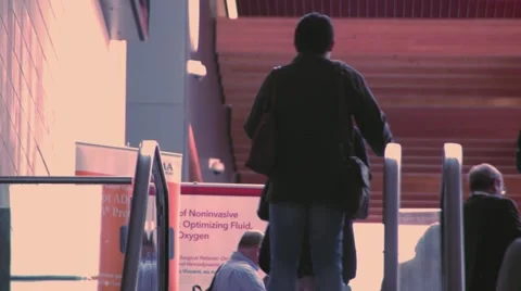 Top view of escalators Stock Footage 64019957
