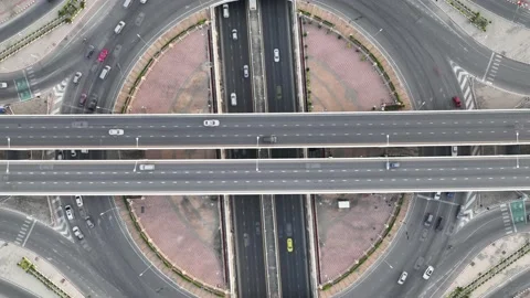 Top view of the Expressway Stock Footage 168073719