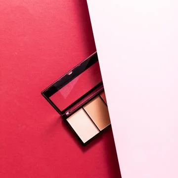 Top view eye shadow palette Stock Photos