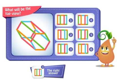 Top view figure polyhedron Stock Illustration