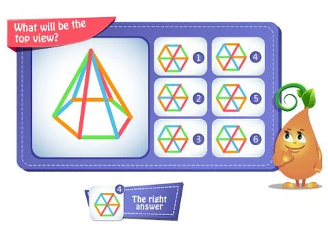 Top view figure pyramid Stock Illustration