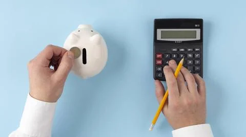 Top view finances elements assortment. High quality beautiful photo concep... Foto stock