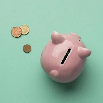 Top view financial elements arrangement Stock Photos