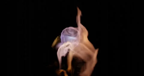 Top view of fire flames Stock Footage 200952796