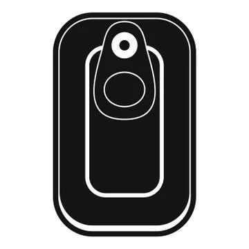 Top view fish can icon, simple style Ilustração Stock