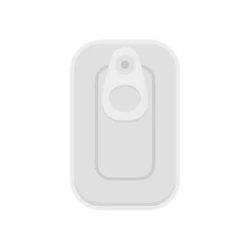Top view fish can icon, flat style Ilustração Stock