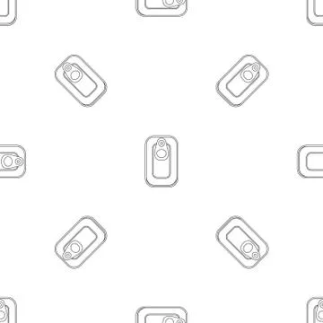 Top view fish can pattern seamless vector 스톡 일러스트