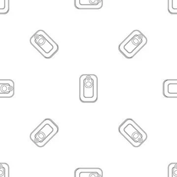 Top view fish can pattern seamless Stock Illustration