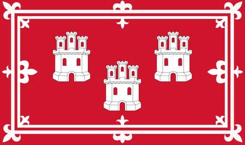 Top view of flag of Aberdeen . flag of united kingdom of great Britain, Engla Stock Illustration