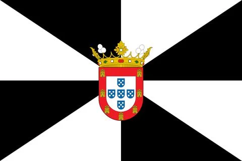 Top view of flag Ceuta, Spain. Spanish travel and patriot concept. no flagpol Stock Illustration