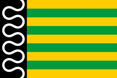 Top view of flag De Wolden, Netherlands. Dutch  travel and patriot concept. n Stock Illustration