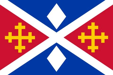 Top view of flag Echt-Susteren, Netherlands. Dutch patriot and travel concept Stock Illustration