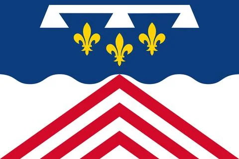 Top view of flag  Eure et Loir, France. French travel and patriot concept. no Stock Illustration
