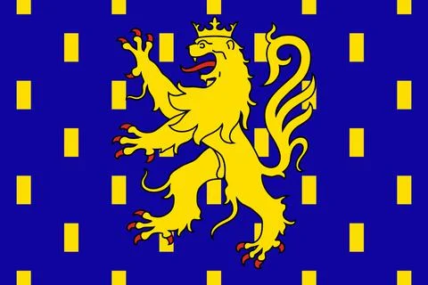 Top view of flag  Franche Comte, France. French travel and patriot concept. n Stock Illustration