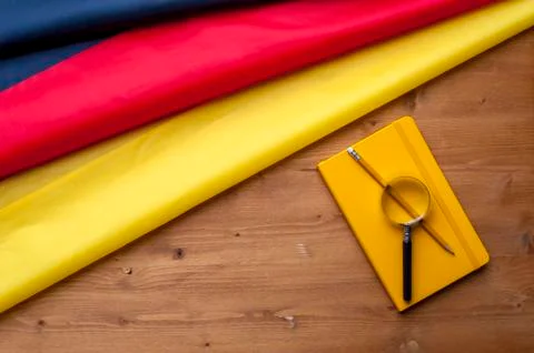 Top view of the flag of Germany Stock Photos