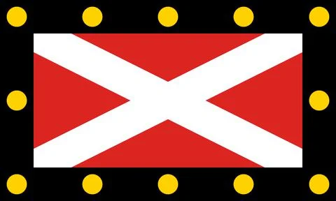 Top view of flag of Hampton Poyle village . flag of united kingdom of great B Stock Illustration