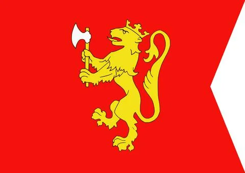 Top view of flag Kron prins, Norway. Norwegian patriot and travel concept. no Stock Illustration