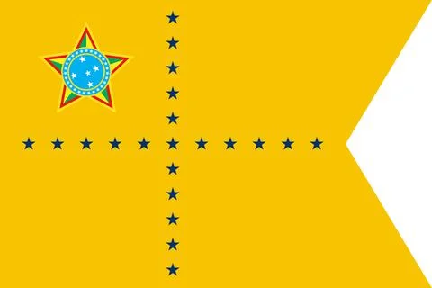 Top view of flag Minister of State, Brazil. Brazilian travel and patriot conc Stock Illustration