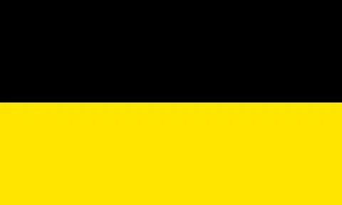 Top view of flag of Munich striped . Federal Republic of Germany. no flagpole Stock Illustration