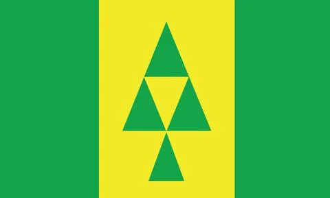 Top view of flag of Prince Albert, Saskatchewan, Canada. Canadian patriot and Stock Illustration