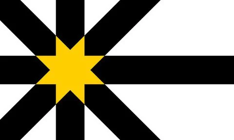 Top view of flag of Sutherland . flag of united kingdom of great Britain, Eng Stock Illustration