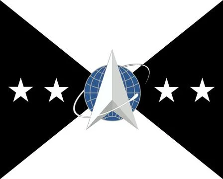 Top view of flag of Vice Chief of Space Operations, no flagpole. Plane design Stock Illustration