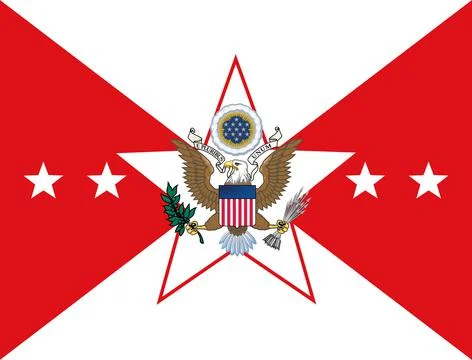Top view of flag of Vice Chief of Staff of the United States Army, no flagpol Stock Illustration