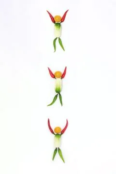 Top view of a flat lay over abstract background of joyful people who are laid Stock Photos