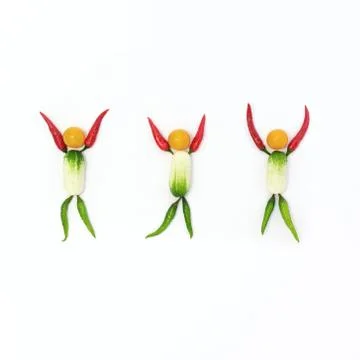 Top view of a flat lay over abstract background of joyful people who are laid Stock Photos