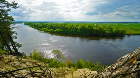Top view of the flow of the river. Stock Footage 63076440