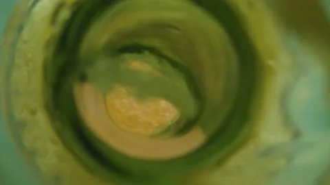 Top view flowing beer Stock Footage 140361747