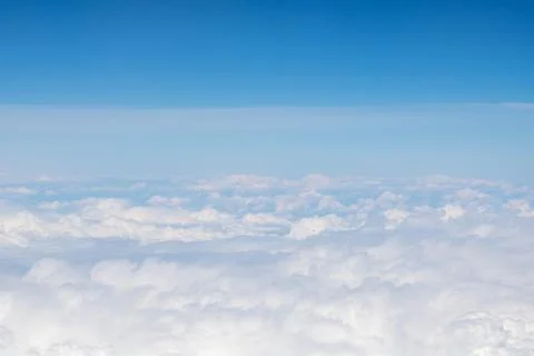 Top view of the fluffy clouds in the  boundless sky Stock Photos
