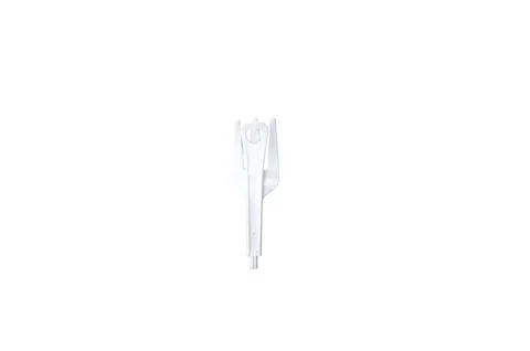 Top view of Folding plastic fork isolated on white background Foto stock